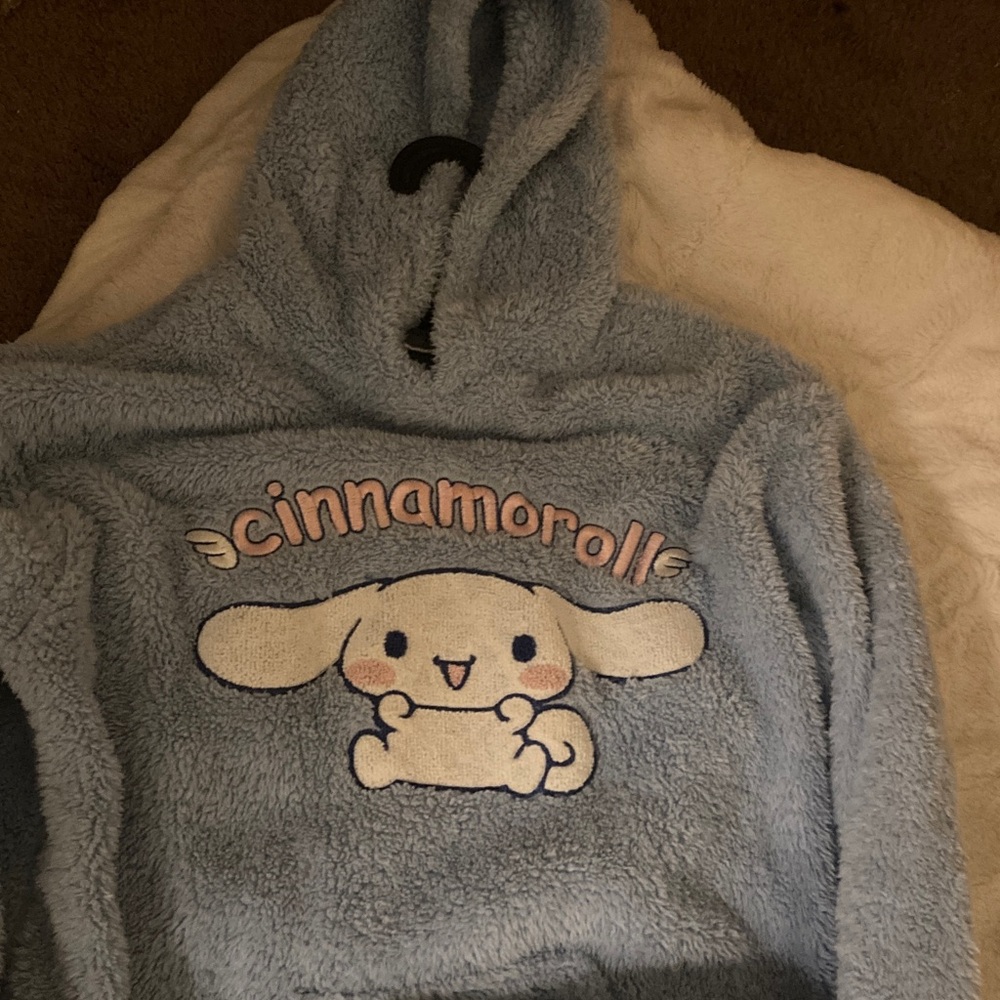 Cinnamoroll Blue Fleece Hoodie